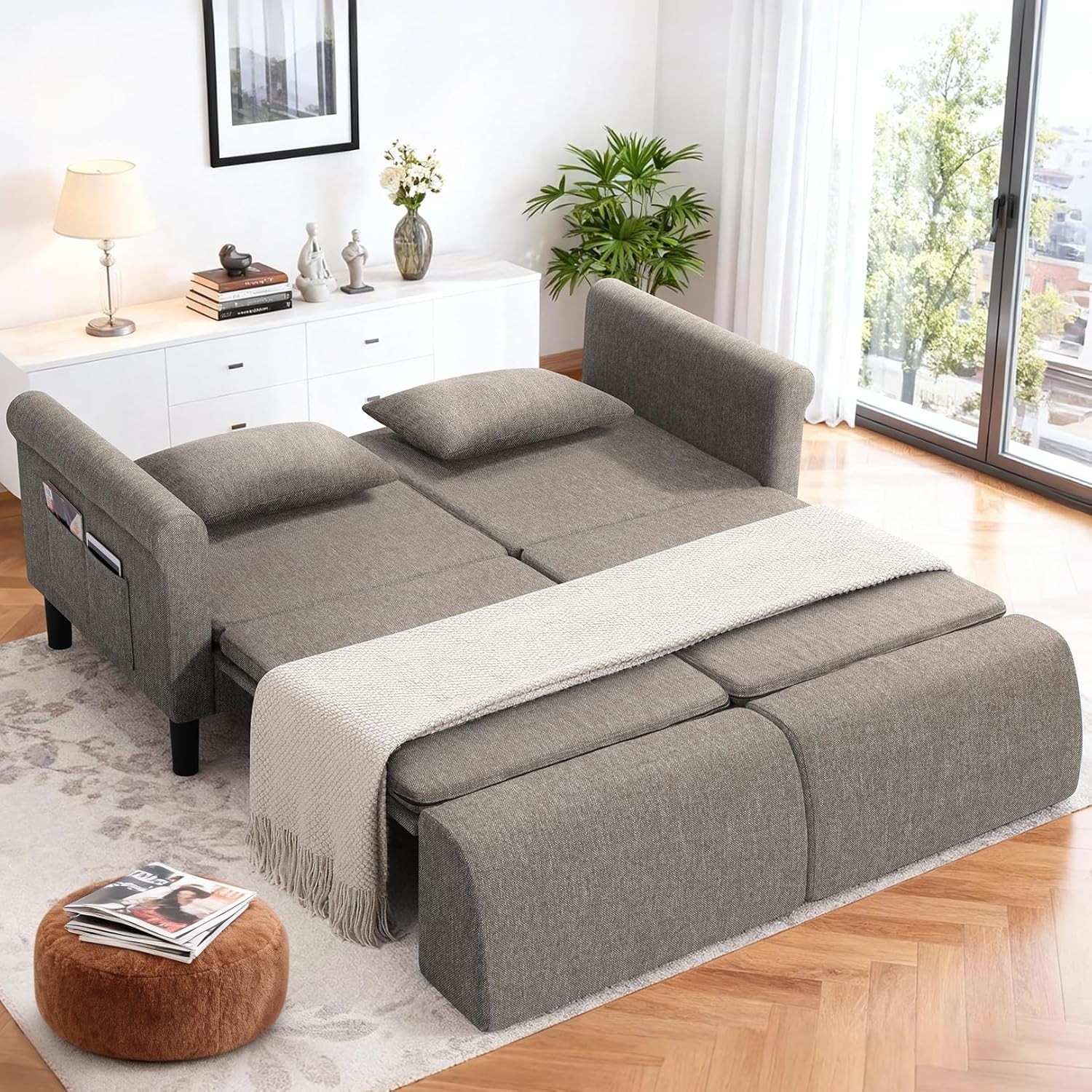 Convertible Sofa Bed 6-in-1 Loveseat Sofa Couch Suitablefor Restroom&Living Room