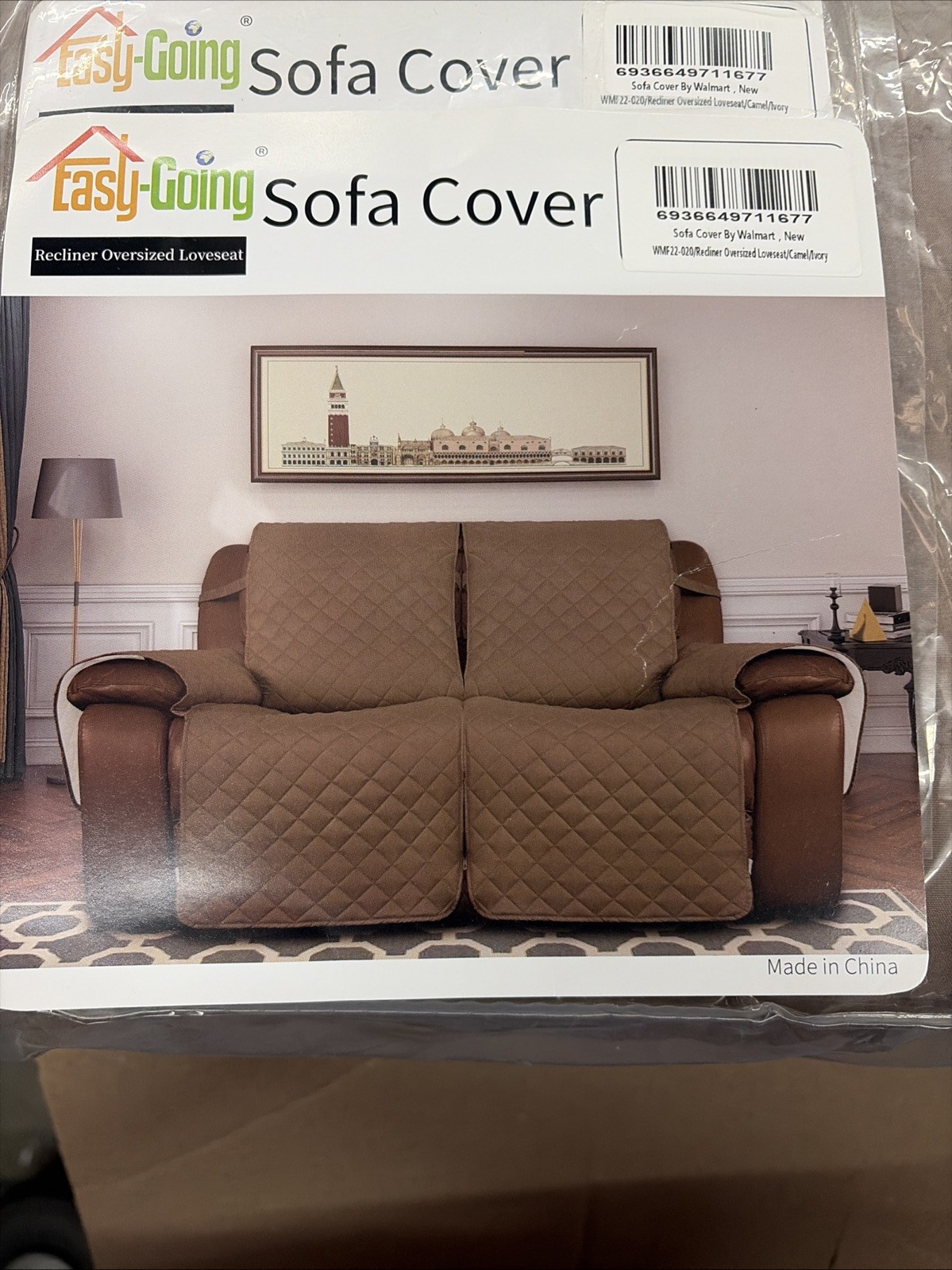 Easy-Going Oversized Loveseat Recliner Cover, Reversible Couch Cover for Double
