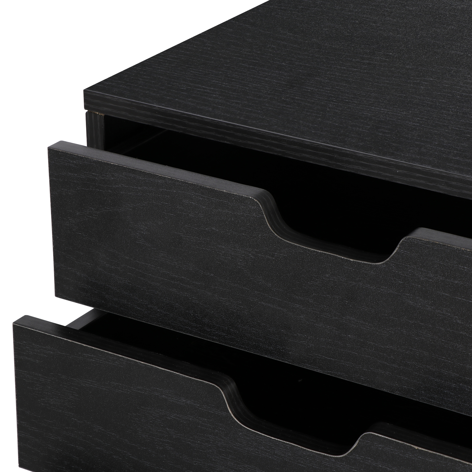 5 Drawers MDF Dresser Storage Tower Closet Organizer Unit Home Decor Black