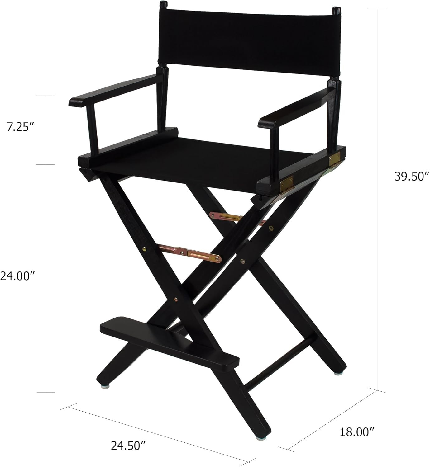 American Trails Extra-Wide Premium 24″ Director’S Chair Black Frame with Black C