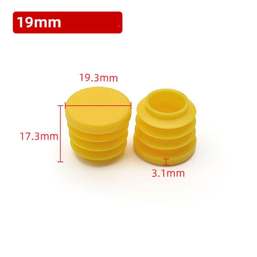Plastic Yellow/Brown Blanking End Caps Tube Pipe Inserts Plug Bung Furn. Feet