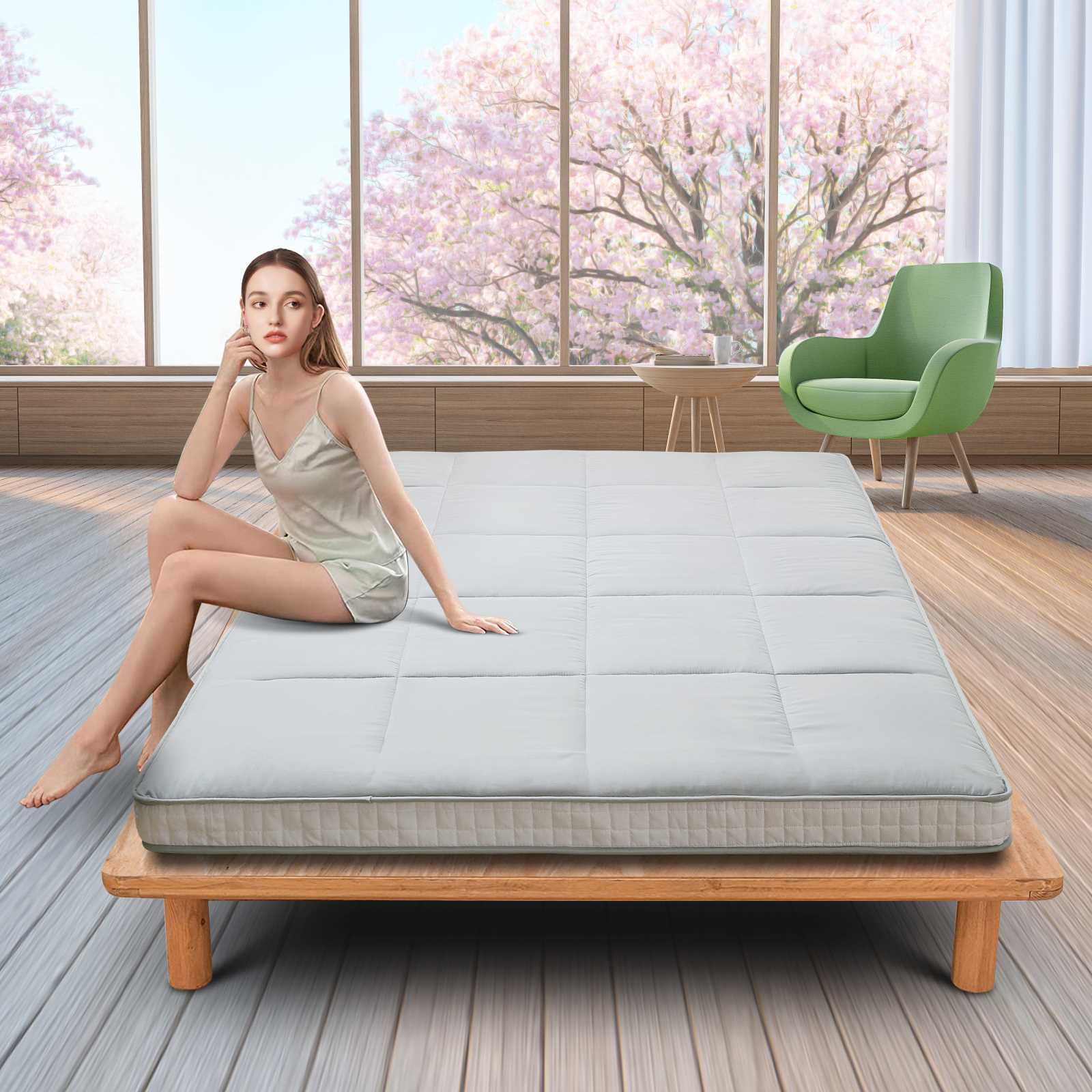 80×39/54/60/inch Floor Mattress Japanese Thicken Futon Bed Lounge Camping Pad