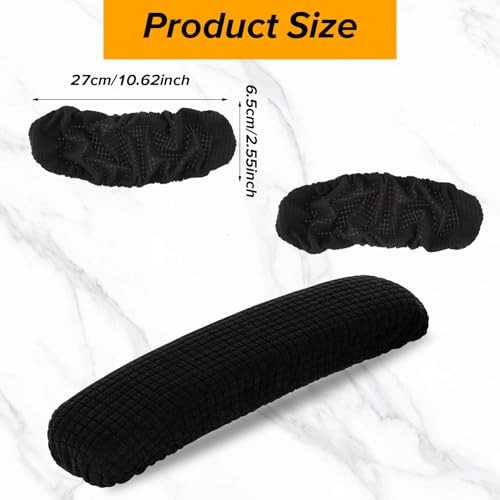 2PCS Office Chair Arm Covers Polyester Removable Machine Washable Pad Elastic 11