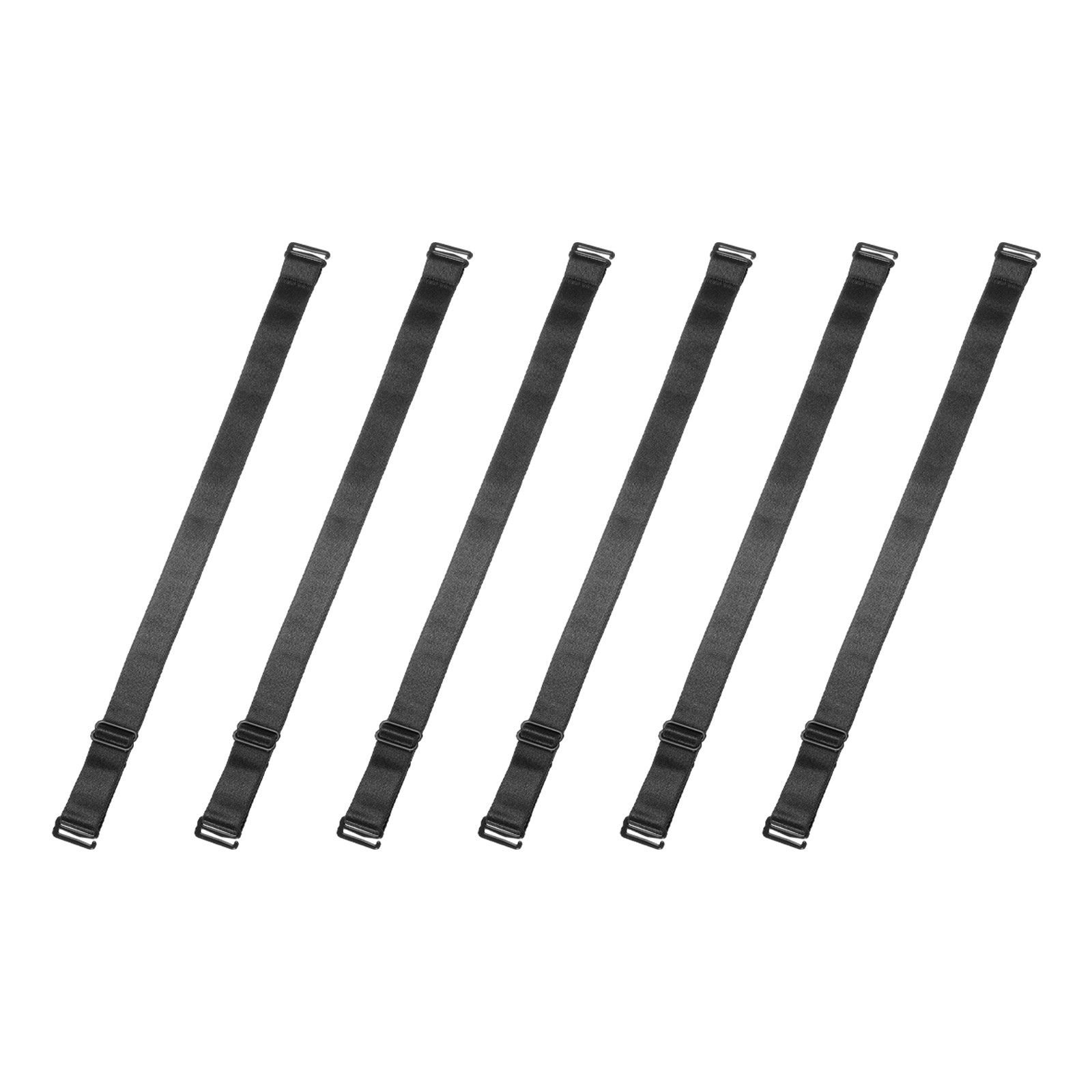 6Pcs Adjustable Elastic Straps 8.5″-15.2″ Adjustable Sofa Covers Band Black