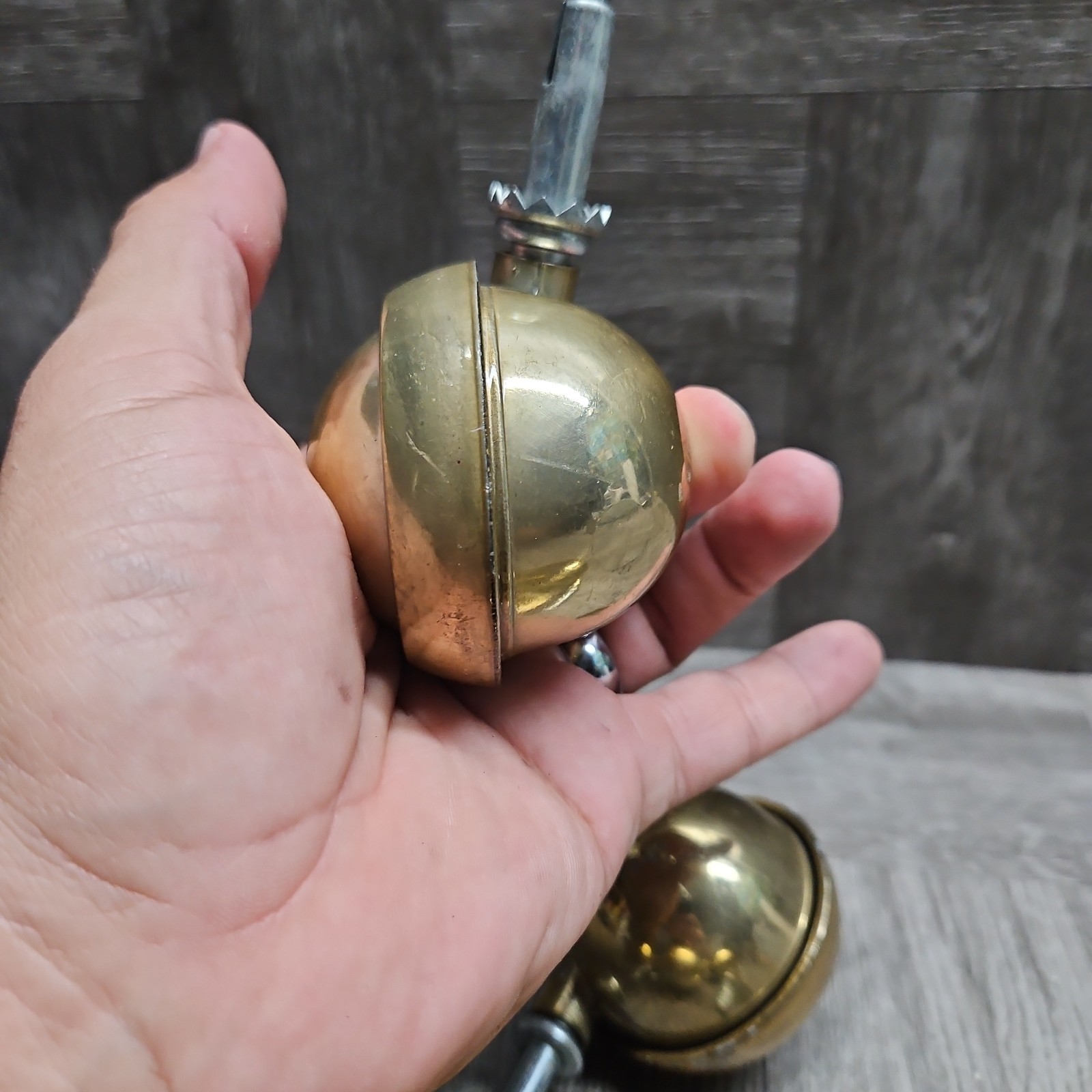 (6) Vintage Shepherd Brass Ball Caster Wheels 2.5″ MCM Furniture Rollers