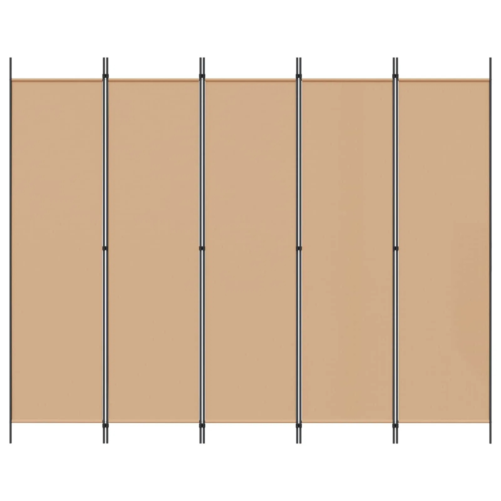 5-Panel Room Divider Beige 98.43 x 78.74 in Fabric