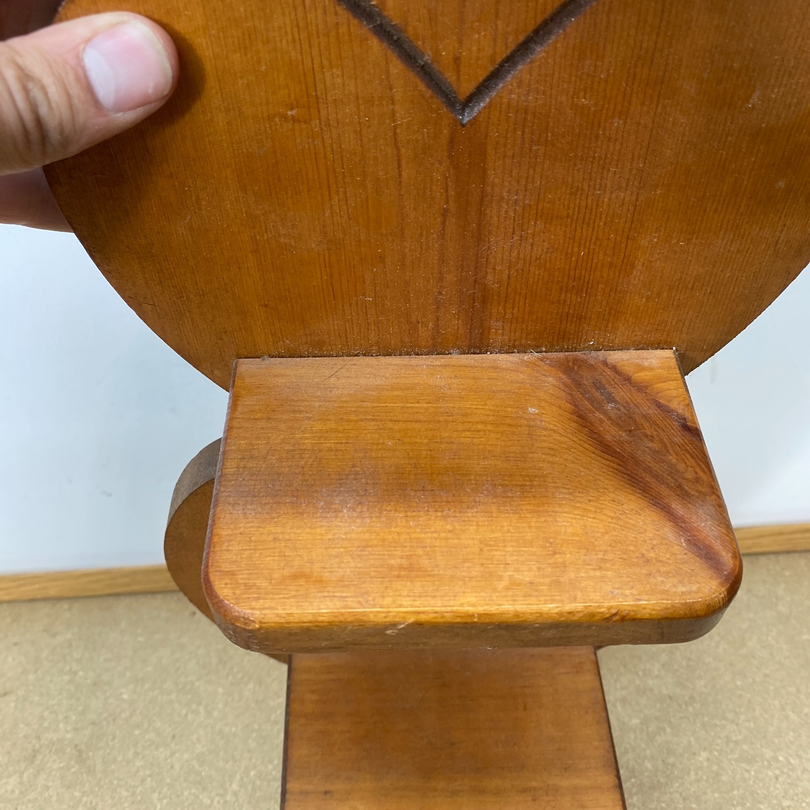 Vintage Rustic Heart Shaped 3 Tier Wall Shelf Country Farmhouse Decor Wood