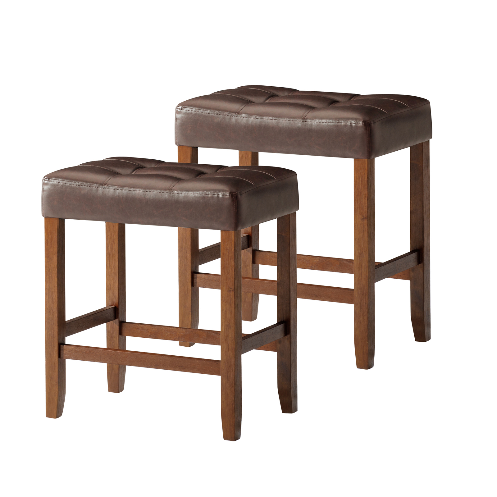 Carte: A La Carte Home Harper Counter Stool True Walnut Wood, Set of 2