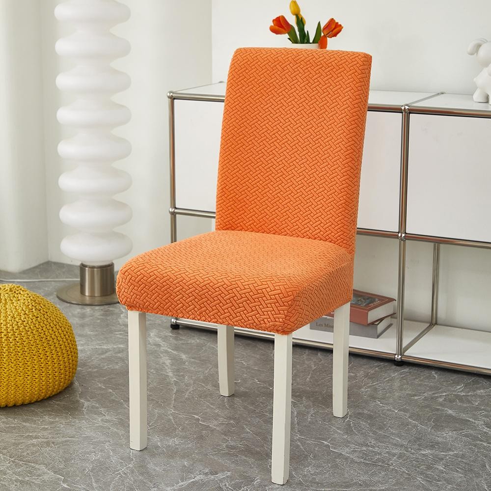 1/2/4/6pcs Jacquard Dining Chair Slipcover Stretch Chair Covers Polyester Chair