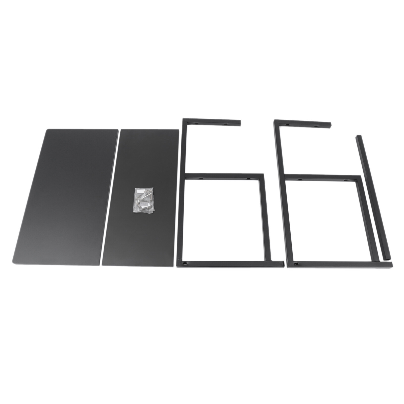 3-Tier Printer Table Stand Storage Shelf Black Industrial 52.5×36×63.2cm