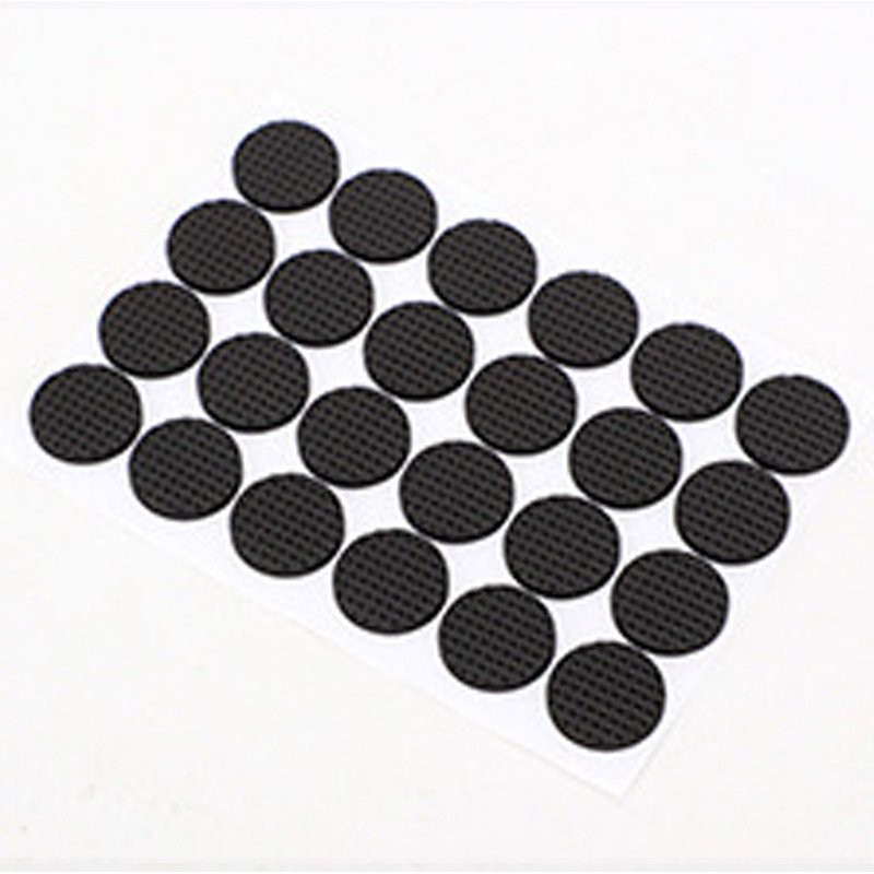 48 Pcs Non Slip Furniture Pads 3/4 in Round Black Plastic Rubber Furniture Pads