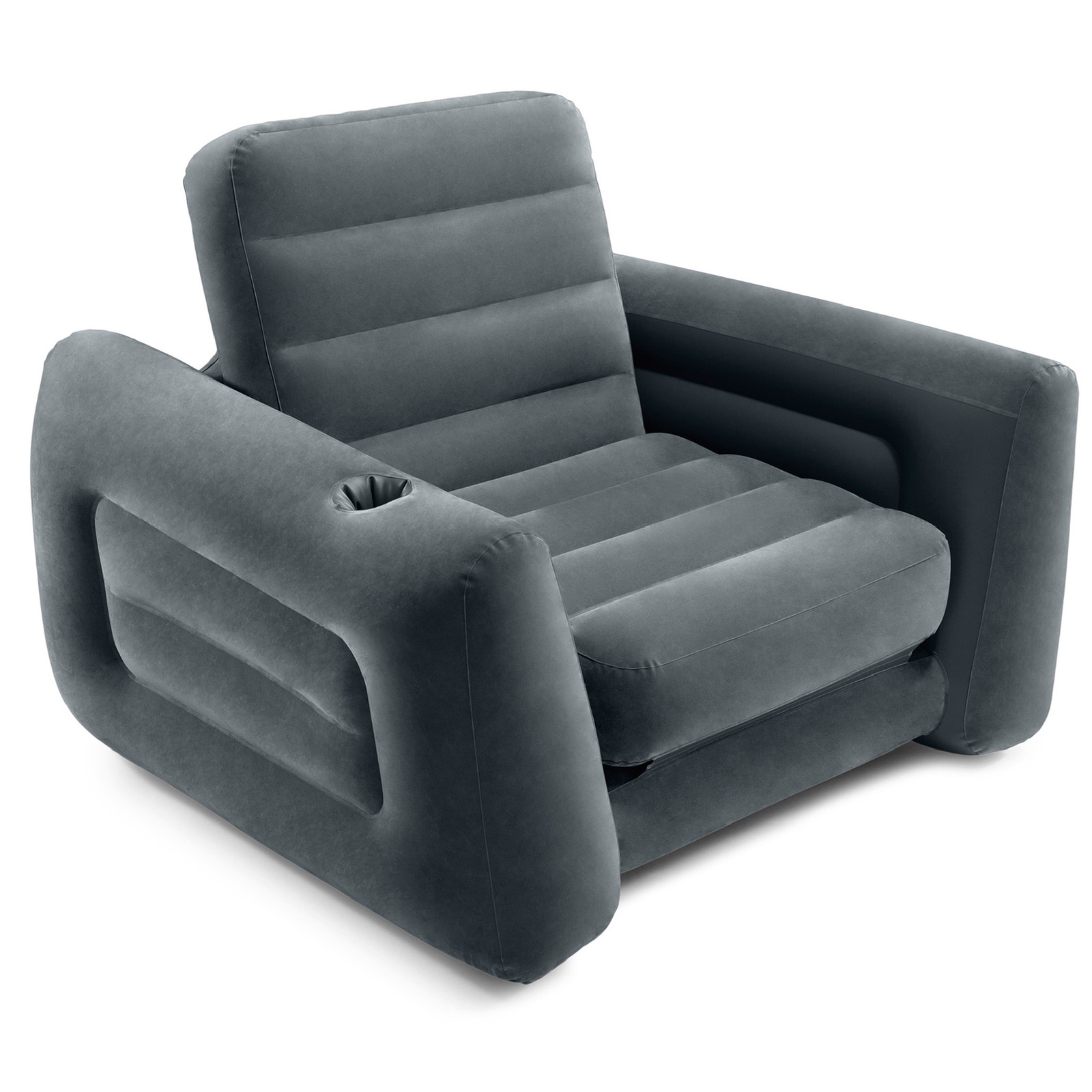 Intex Inflatable Pull Out Sofa Chair Sleeper with Twin Air Bed, 88″ x 46″ x 26″