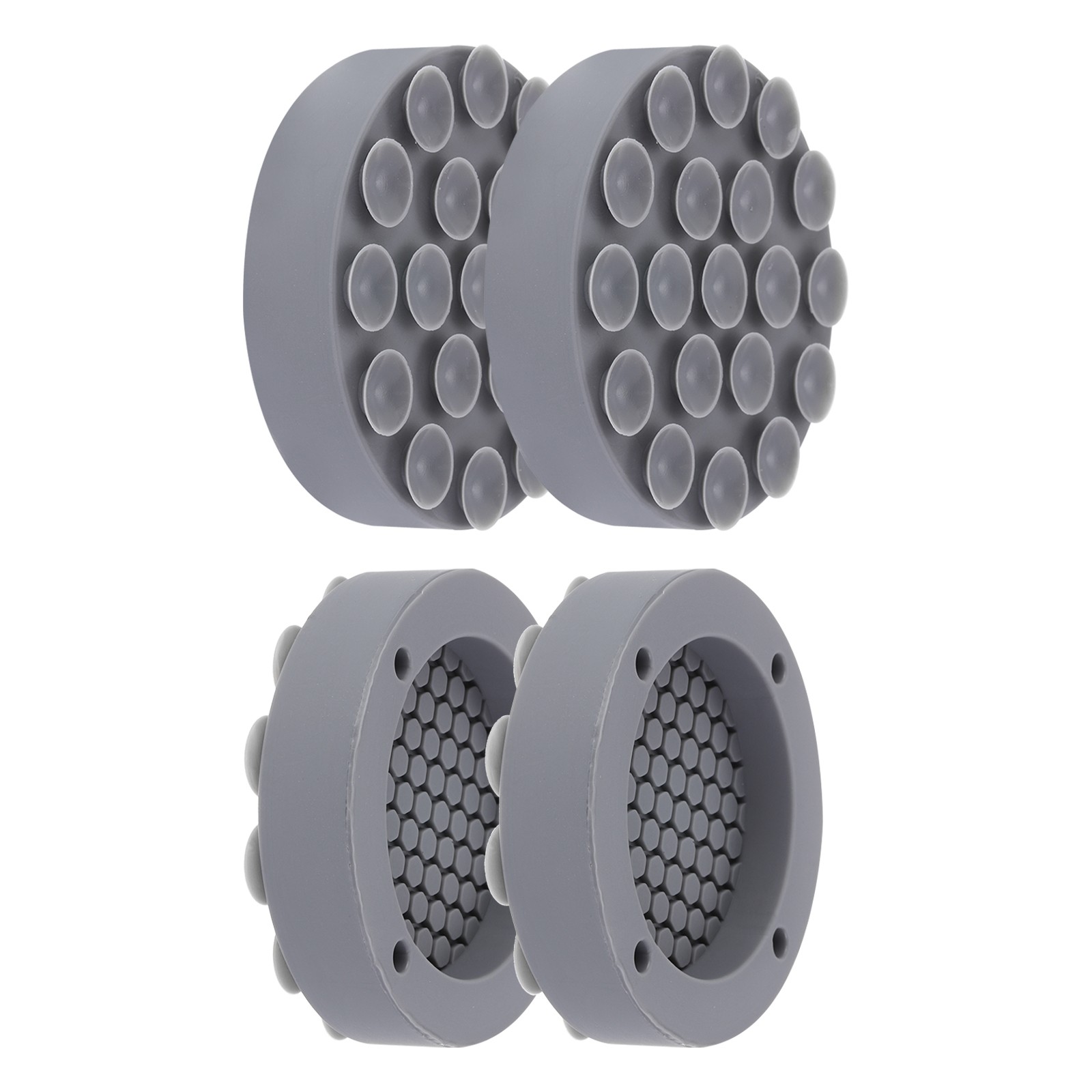 4pcs Anti Vibration Pads for Stop Washer with 19 Strong Suction Cups Gray
