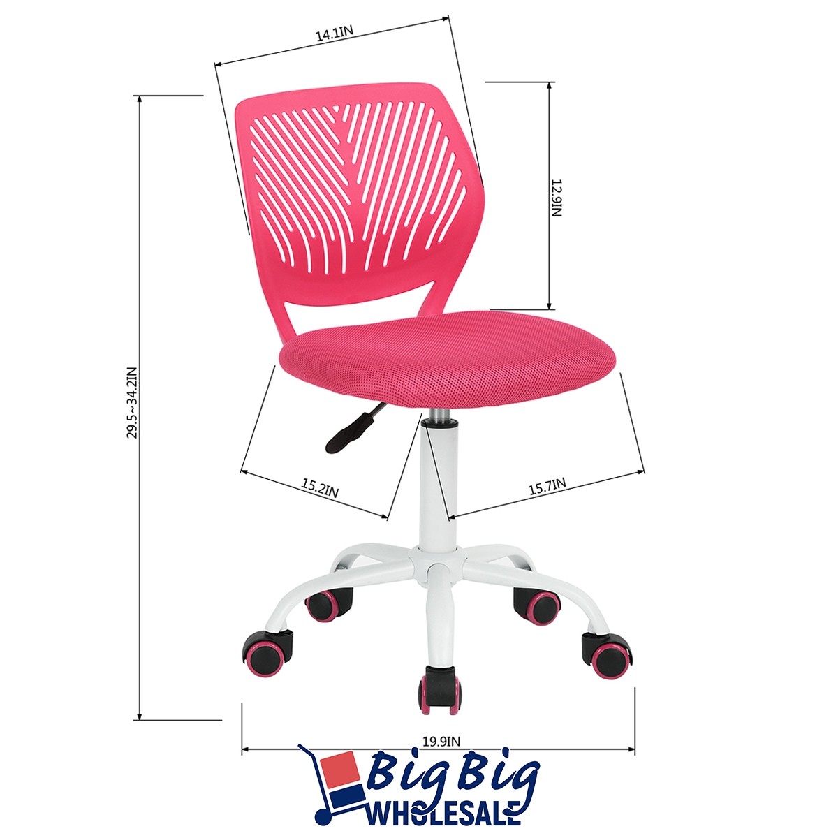 Ergonomic MidBack Mesh Computer Office Task Child Chair Adjustable Height Swivel