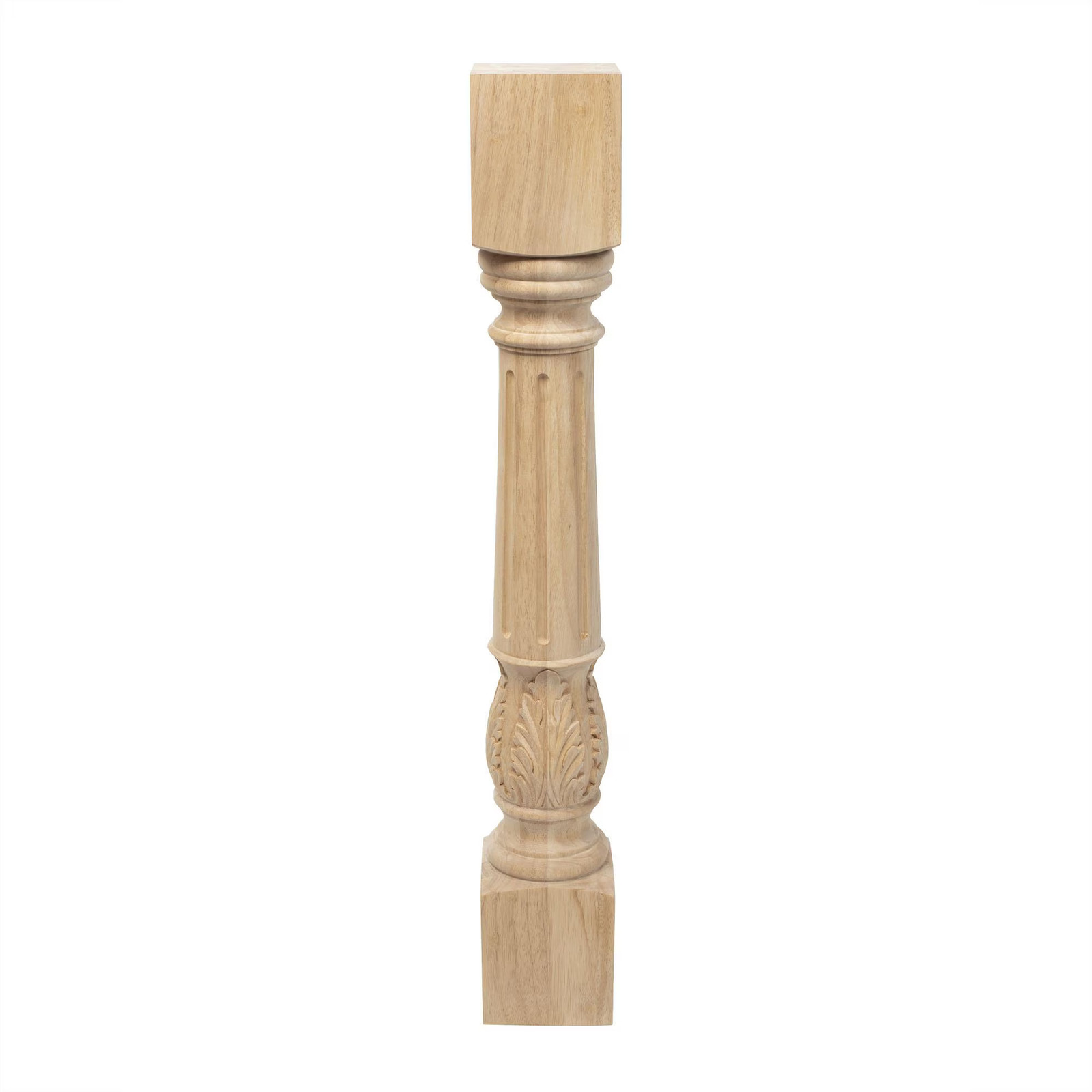35-1/4 in. High x 5 in. Wide x 5 in. Depth Unfinished Solid Hardwood Acanthus