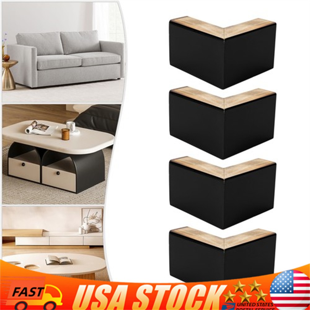 5.9*5.9″ Furniture Feet Sofa Feet Couch Feet Bed Risers L Shaped Legs Set of 4