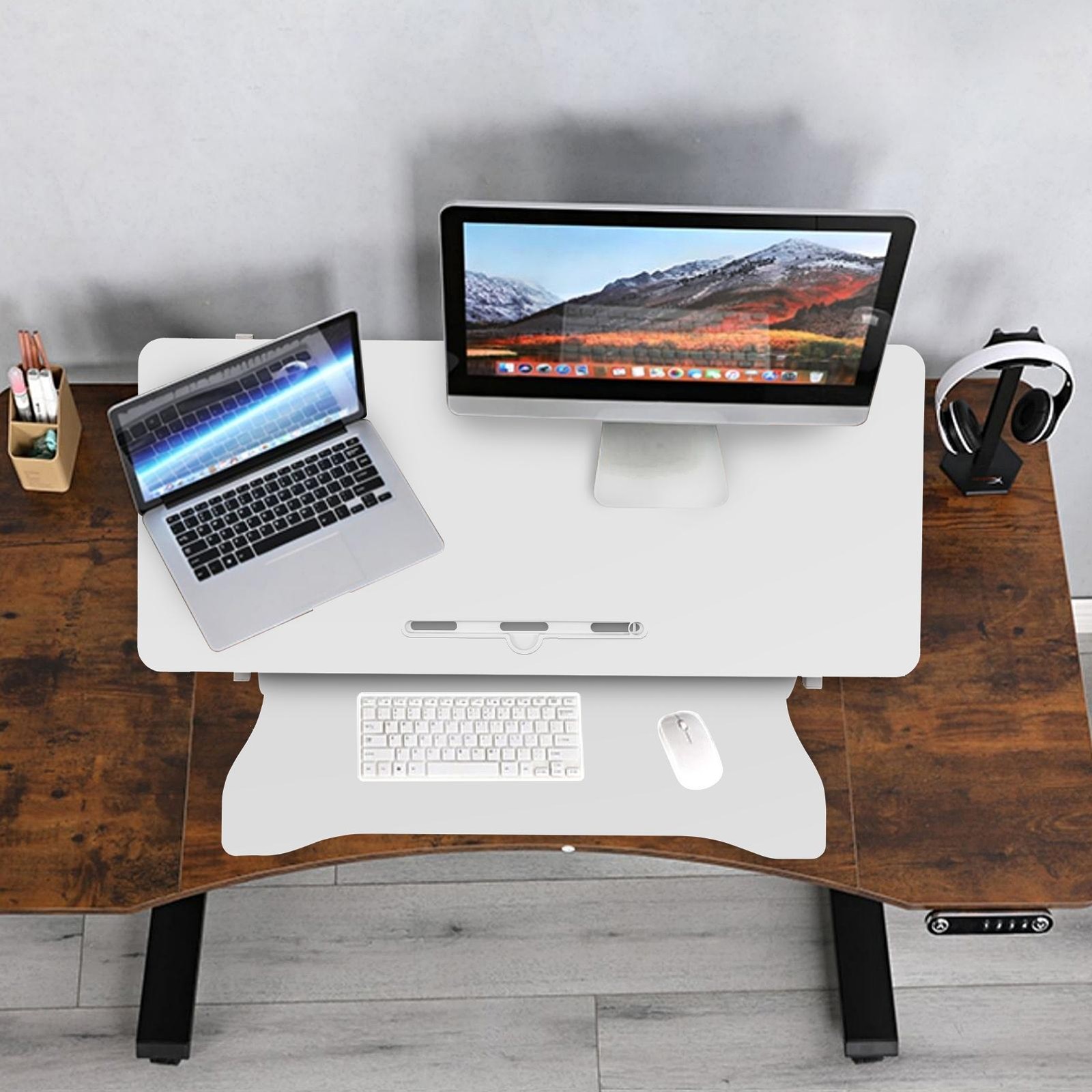 37″ Height Adjustable Home Office Computer Desk Converter Stand Up Desk Riser