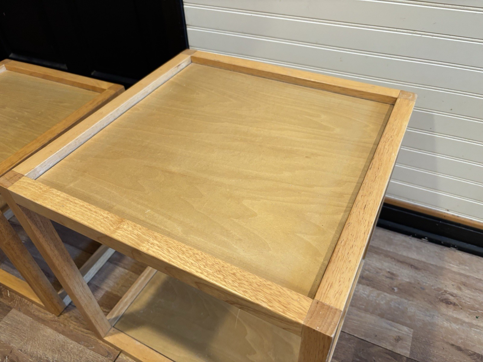 Vintage Mid Century Modern Nesting Tables Set of 4 Solid Wood Side Tables