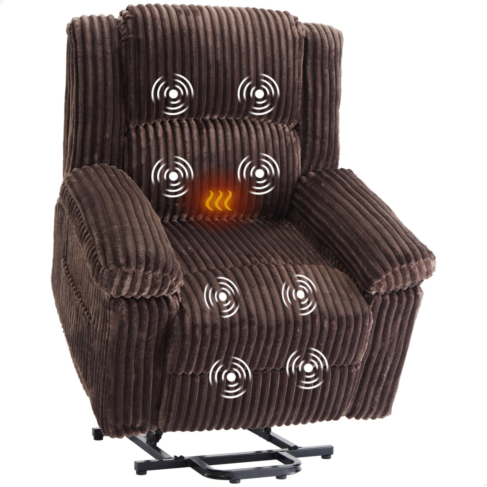 Power Lift Recliner Chair w/ Heat & Massage, Electric Stand Up Recliner 400LB