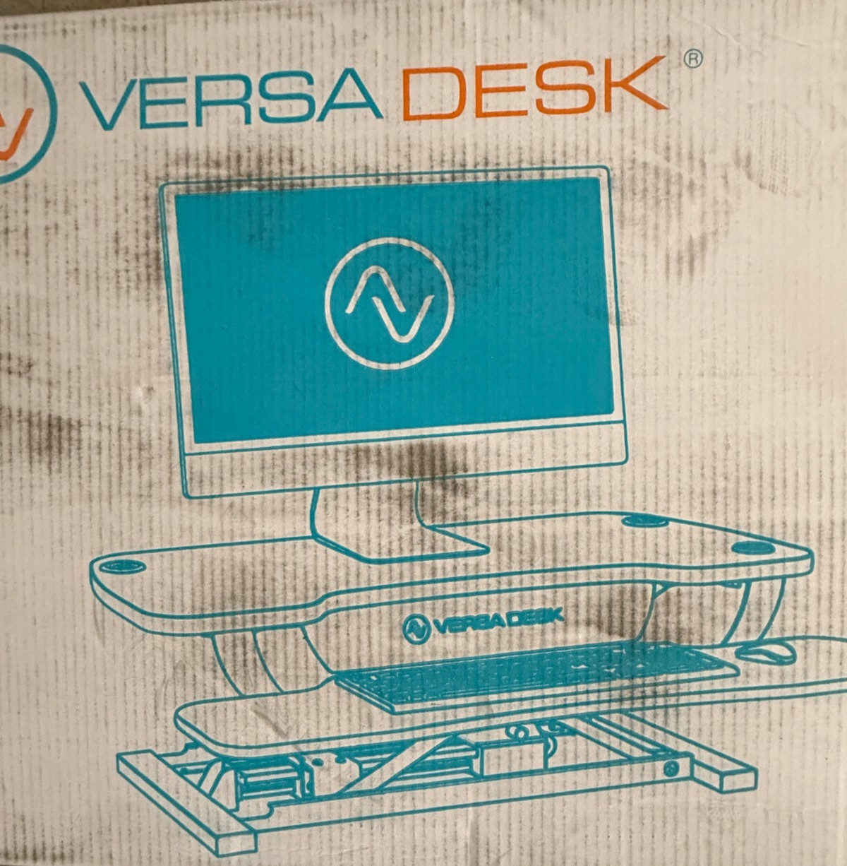 Versa Desk Desktop Riser Powerpro Electric Height Adjustable VDPP 48″x24″ White