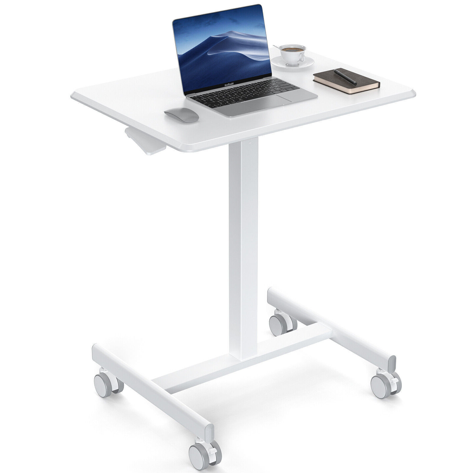 Adjustable Height Mobile Standing Desk with Wheels – Rolling Laptop Table