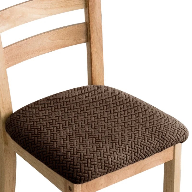 Stretch Jacquard Dining Chair Seat Cover Elastic Washable Slipcover Protector