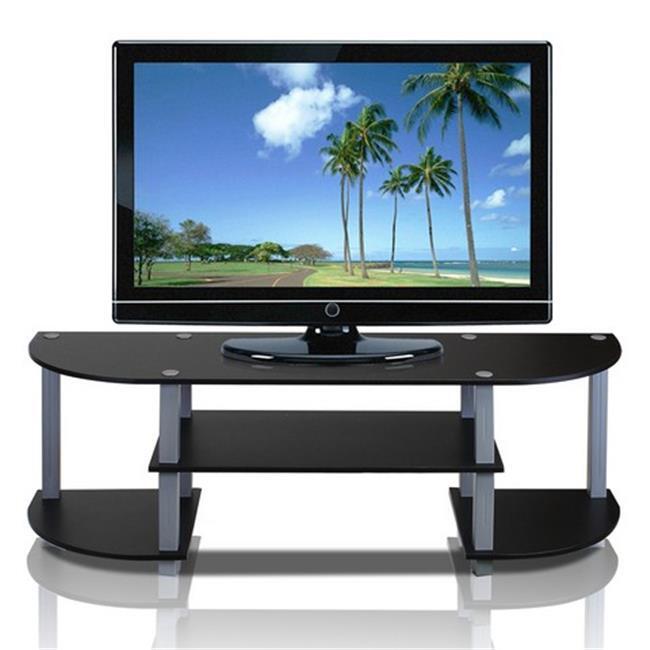Furinno Turn-S-Tube Wide TV Entertainment Center- Black & Grey – 15.9 x 47.25…