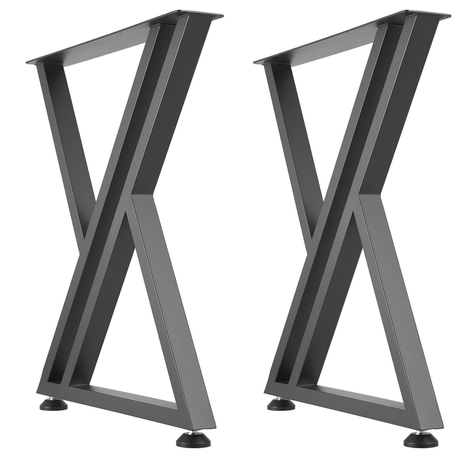 Uimoso Steel Table Legs 29.1 x 24 in, 2204 lbs Capacity, Set of 2, Black