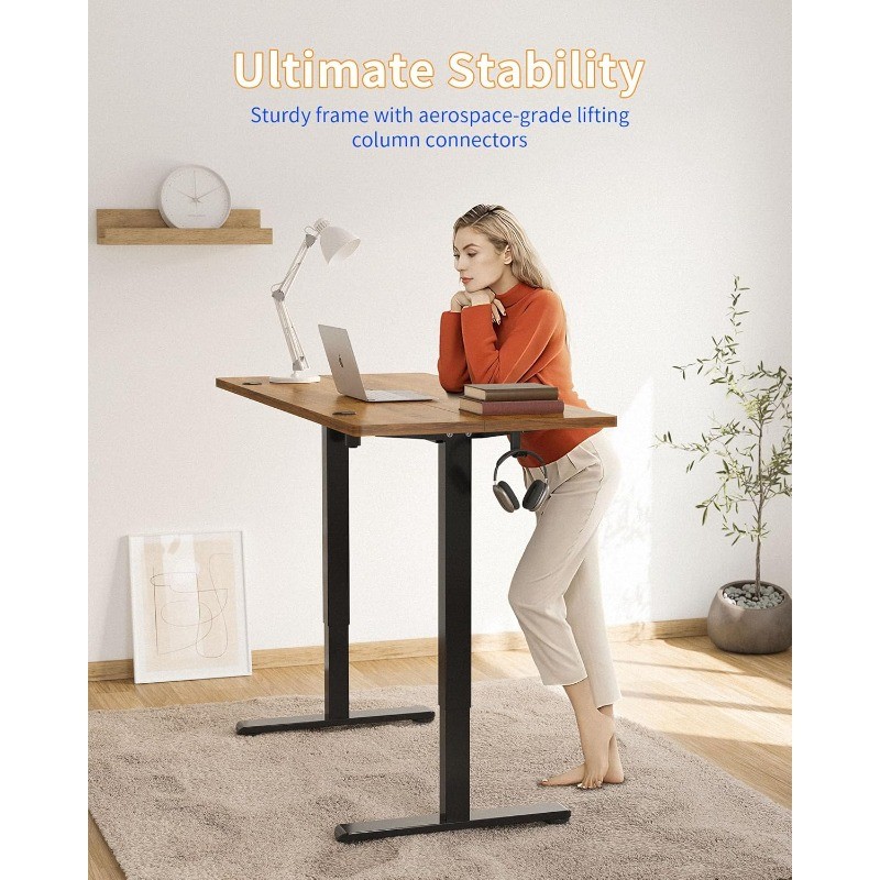 Electric Standing Desk 48×24 Inches Stand Up Desk Splice Board Adjustable Height