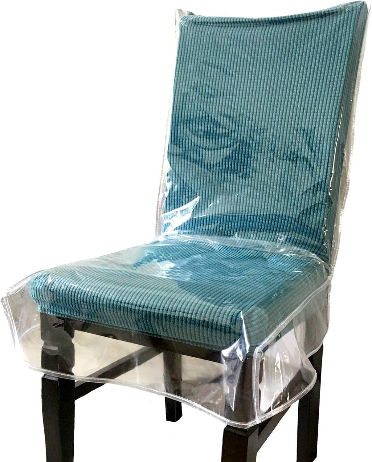 Plastic Dining Chair Covers with Backrests,Clear PVC Seat Chair Protector