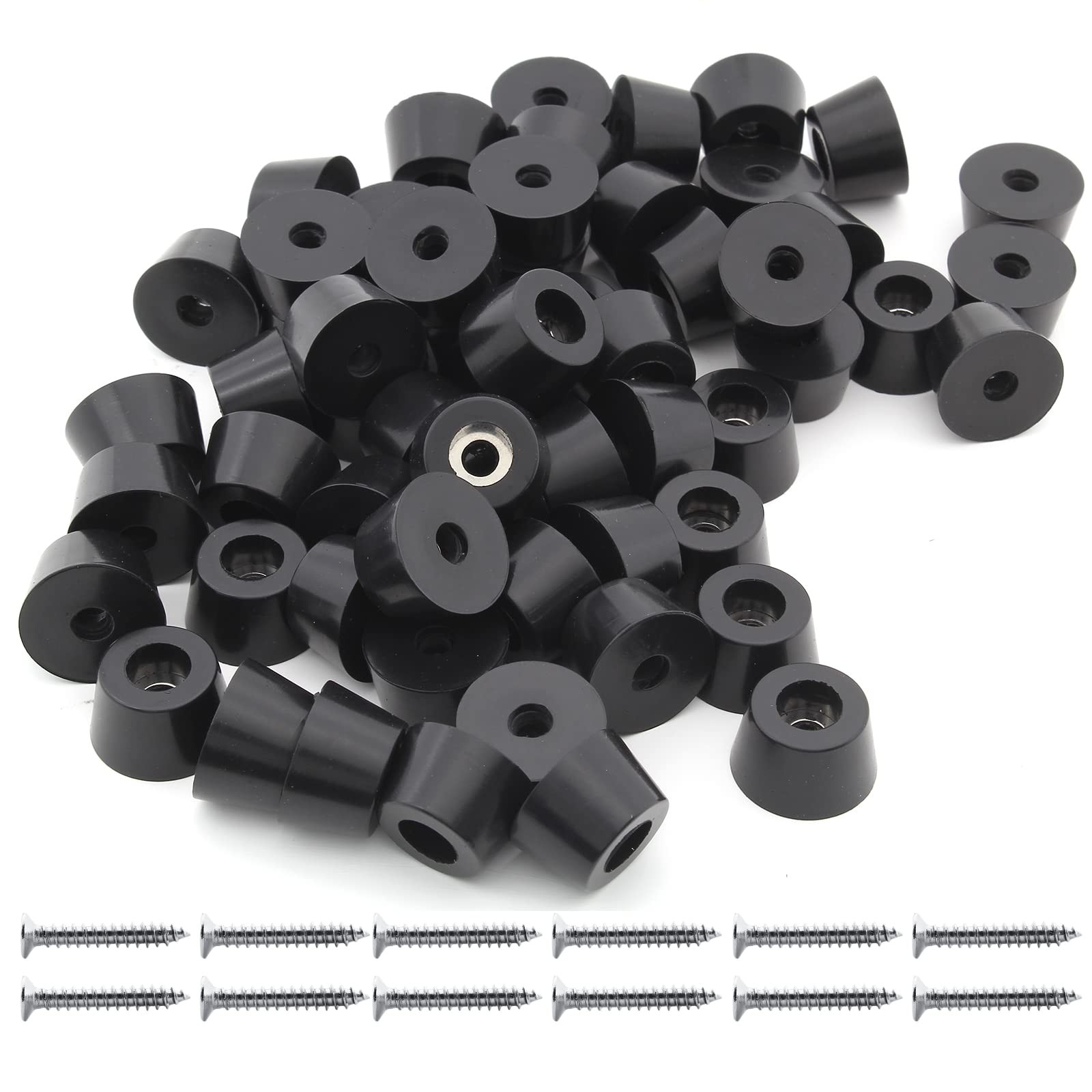 60pcs Round Rubber Feet Bumpers, 3/4″ (19mm) W x 7/16″ (11mm) H