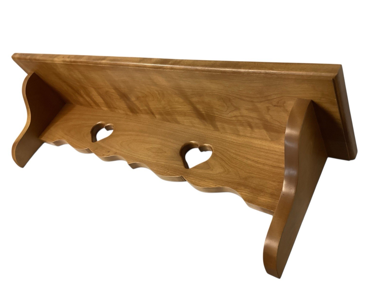 VTG Handcrafted Wood Country Farmhouse Rustic Wall Shelf 32 In L 7.25 In D