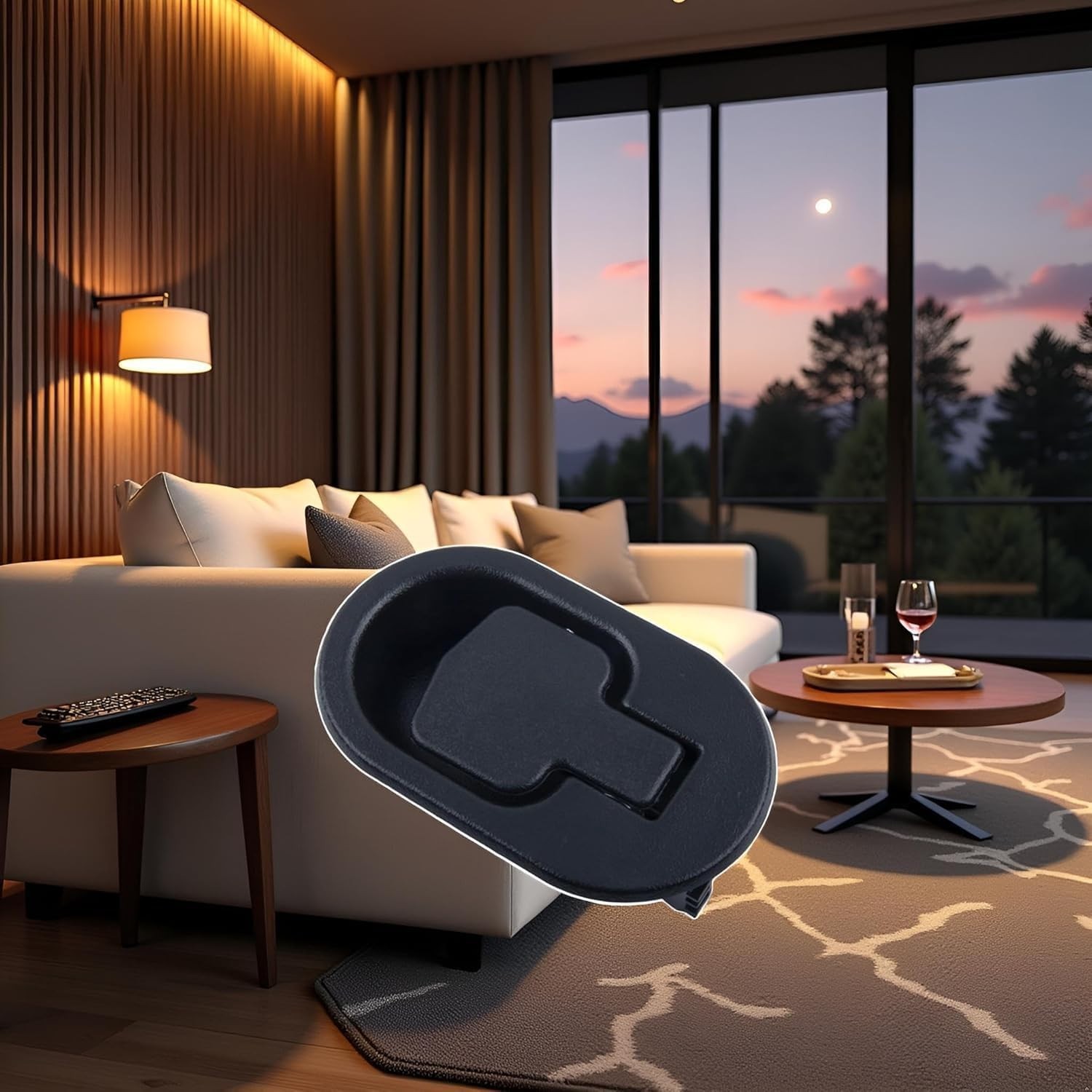 Durable ABS Plastic Recliner Release Handle – Easy Installation, Black Finish