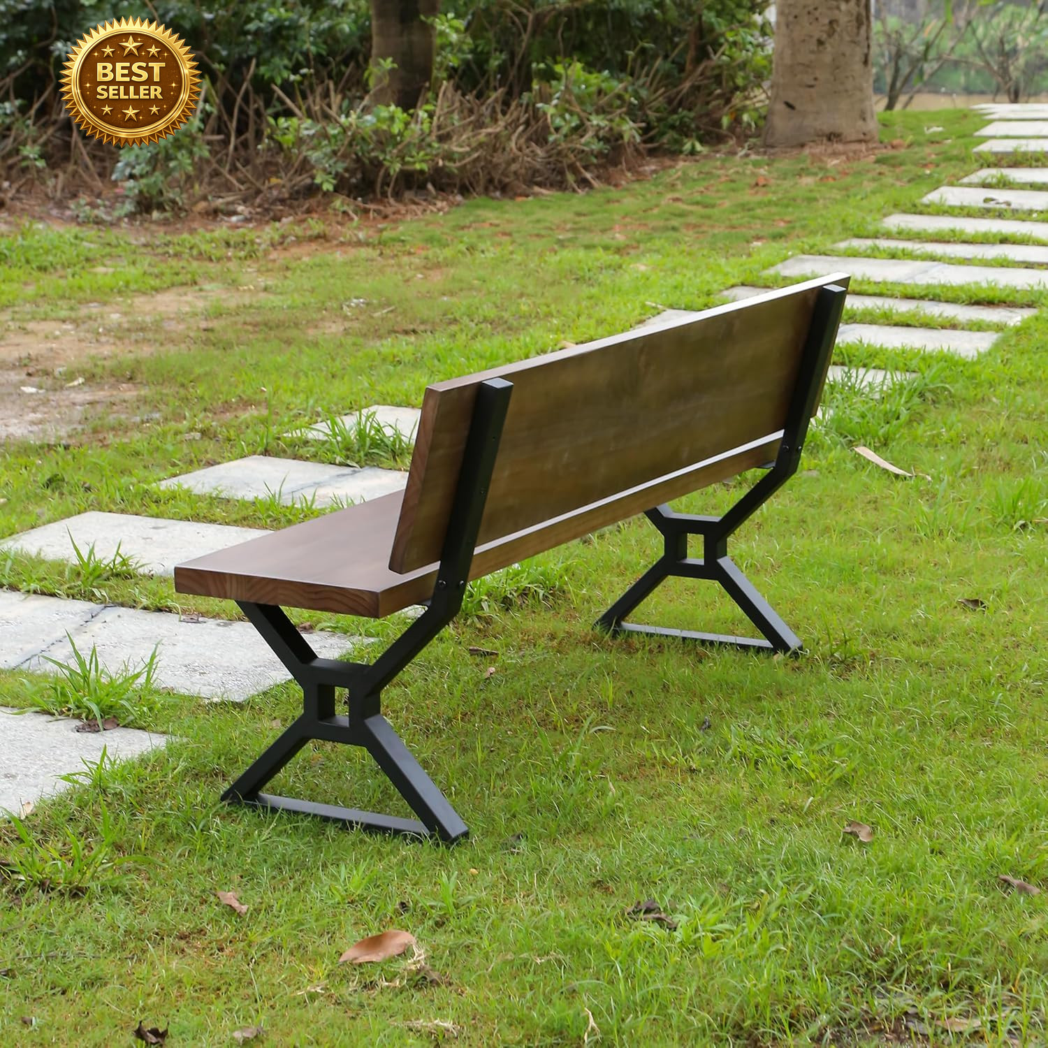 16in Metal Bench Legs Set of 2 Heavy Duty Steel Backrest Bracket DIY Furniture