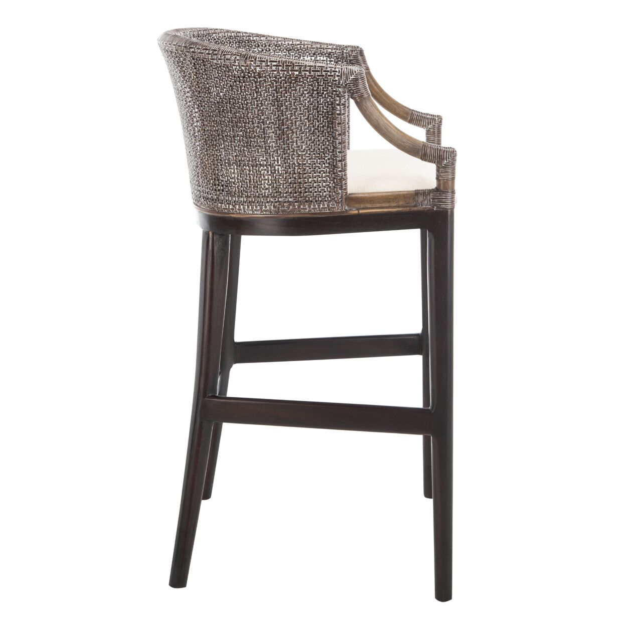 SAFAVIEH Brando Bar Stool | Brown / White |
