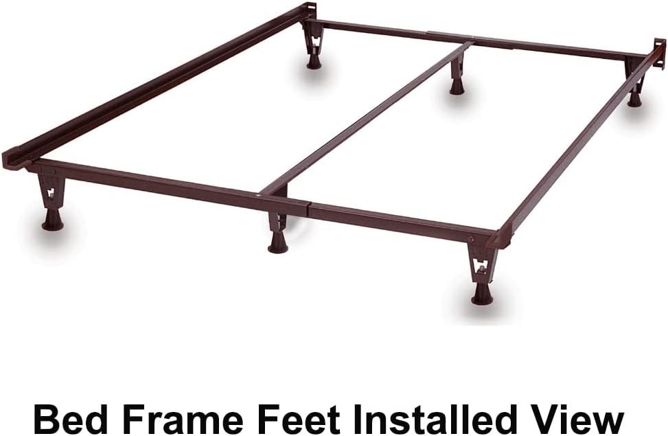 8PCS Universal Plastic Steel Stem Bed Frame Feet to Replace Wheels – Raise Be…