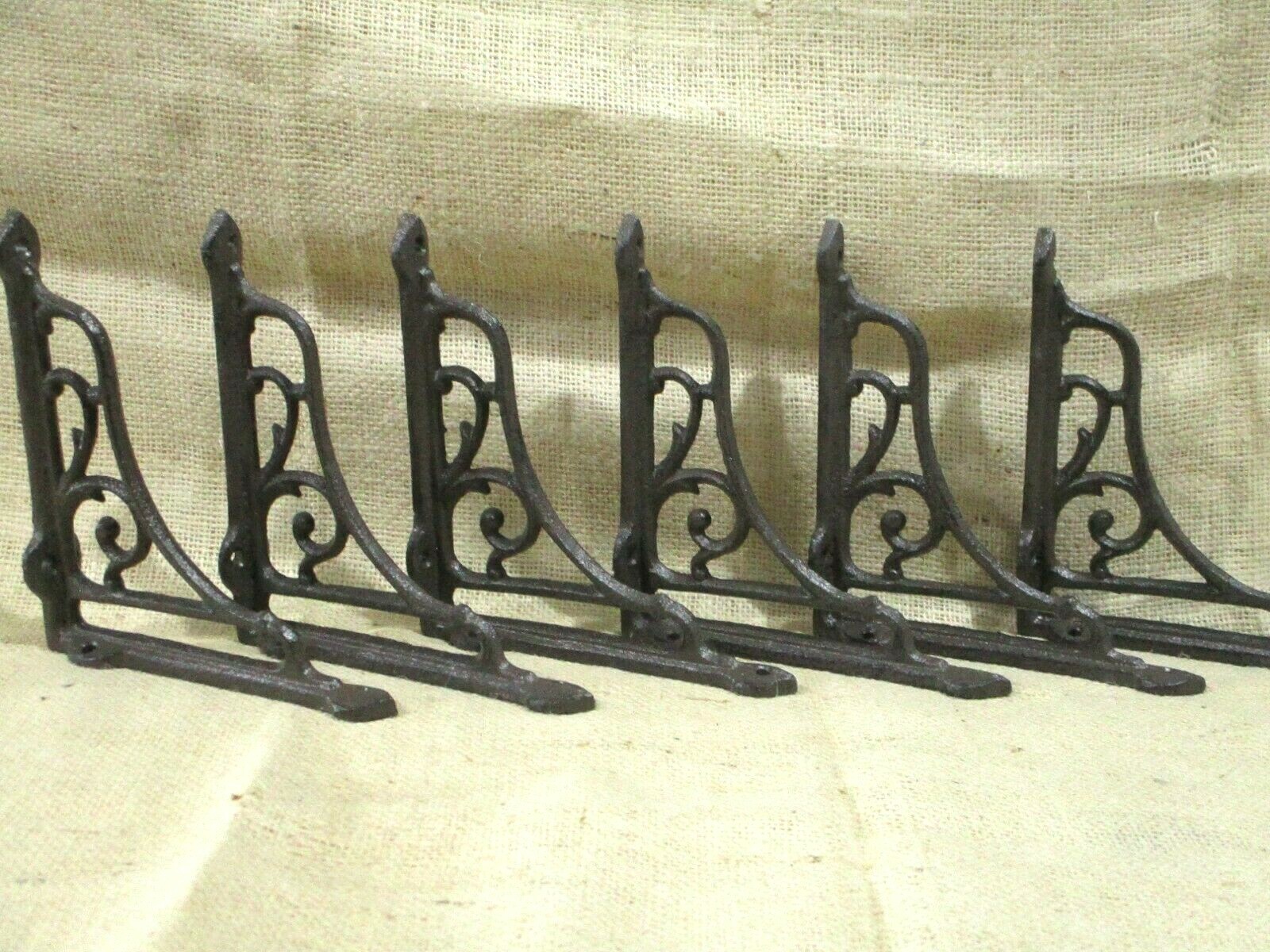 6 Antique Style Vine Shelf Brace Wall Bracket Cast Iron Corbel 6″ X 6 1/2″ Brace