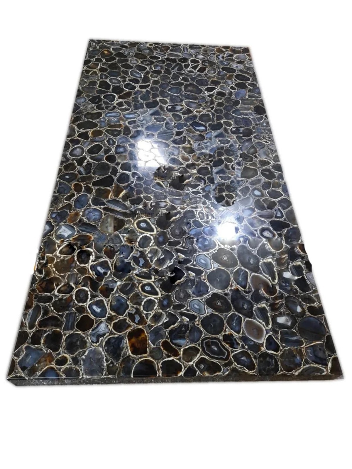 Accent Look Table Top / Home Coffee Table / Customized Table / Black Agate Table