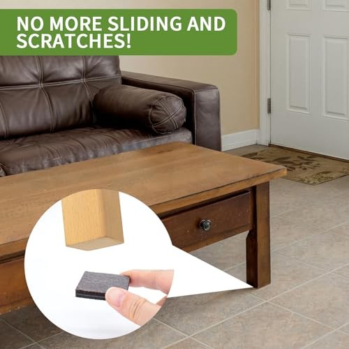 Non Slip Furniture Pads 16 PCS 2” Square – Anti Slip Square 2 inch 16PACK