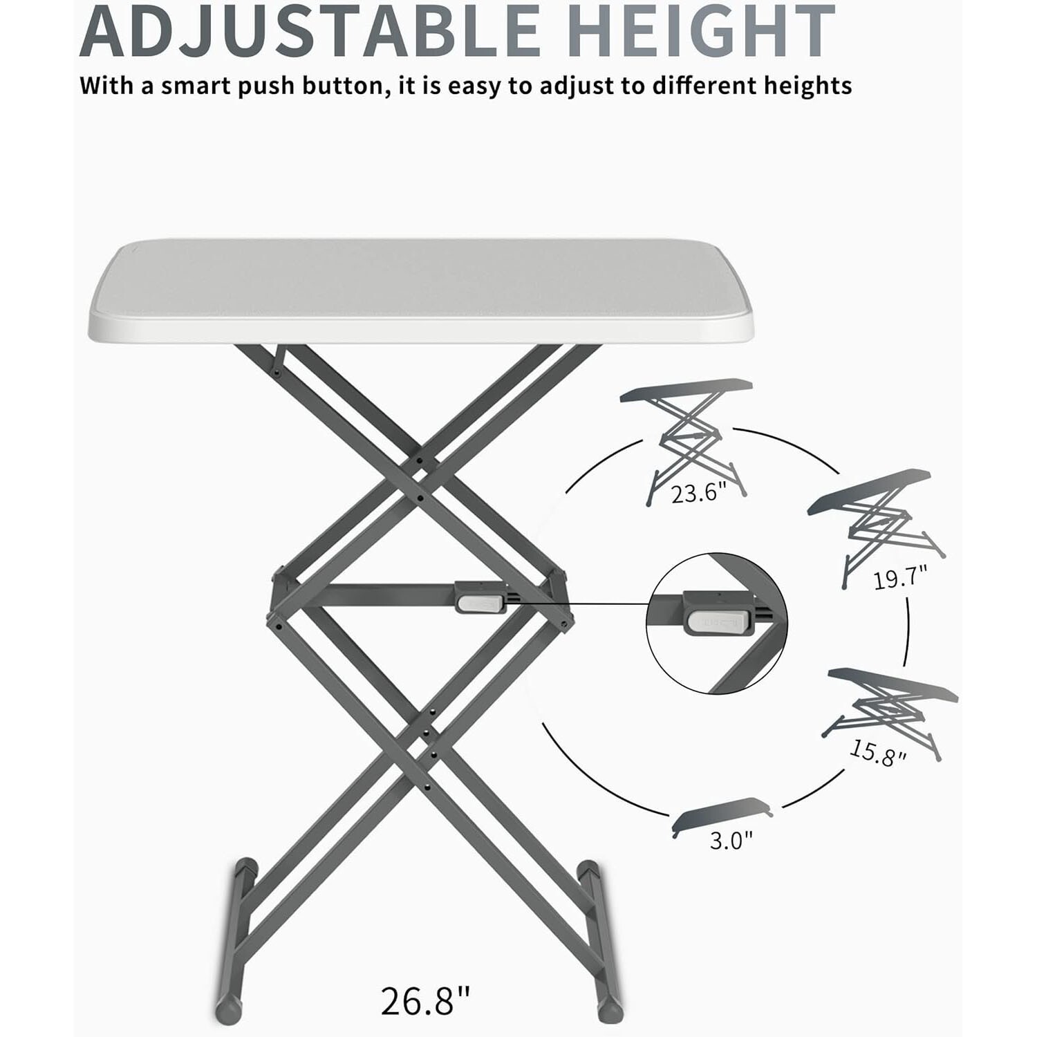 Fold Small Card Table for Outdoor Indoor for Camping Dining Party White