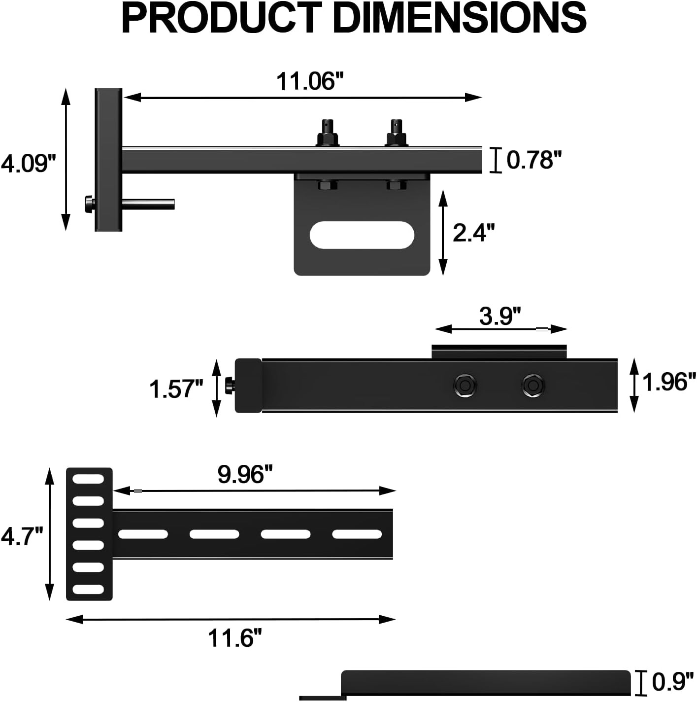 2 Pack Adjustable Headboard Brackets Extension for Bed Base, Frame Metal Kit