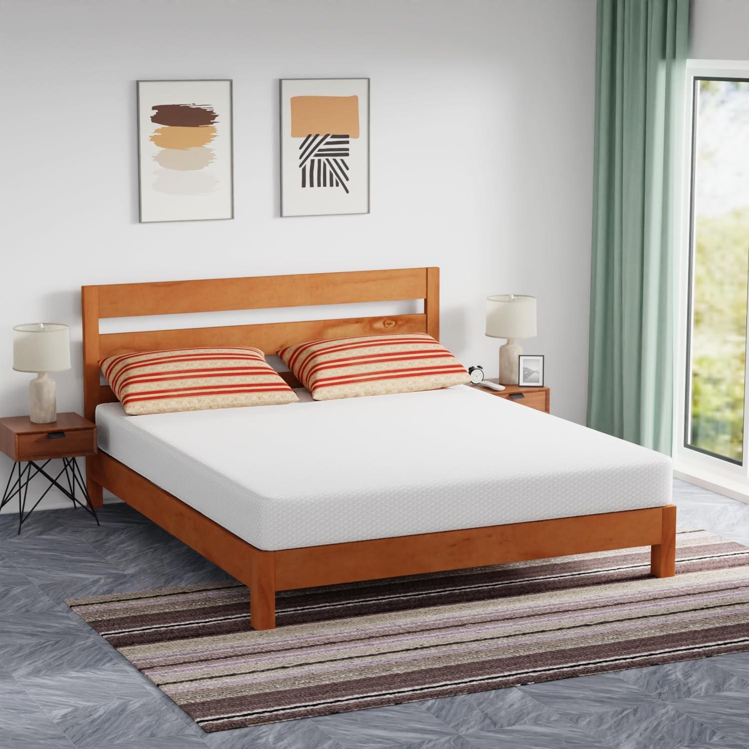 | 8 Inch Twin Mattress | Medium Firm | Gel Memory Foam Mattress | White | Be