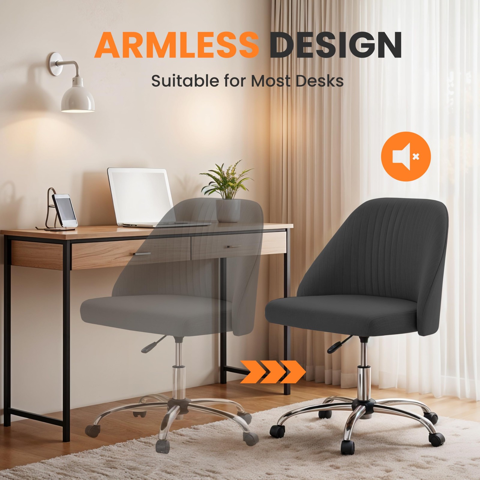 Multi Color Comfy Office Chair with Rolling Wheel Adjustable Computer Task Chair