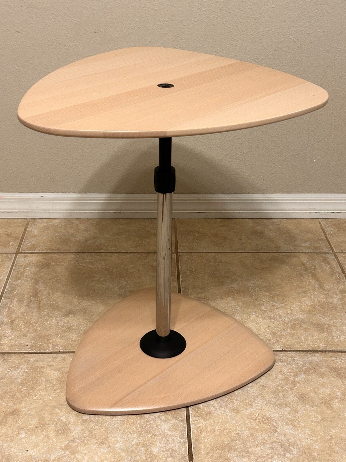 Ekornes Stressless Oak Height Adjustable Table w/ USB Connect for Power Supply