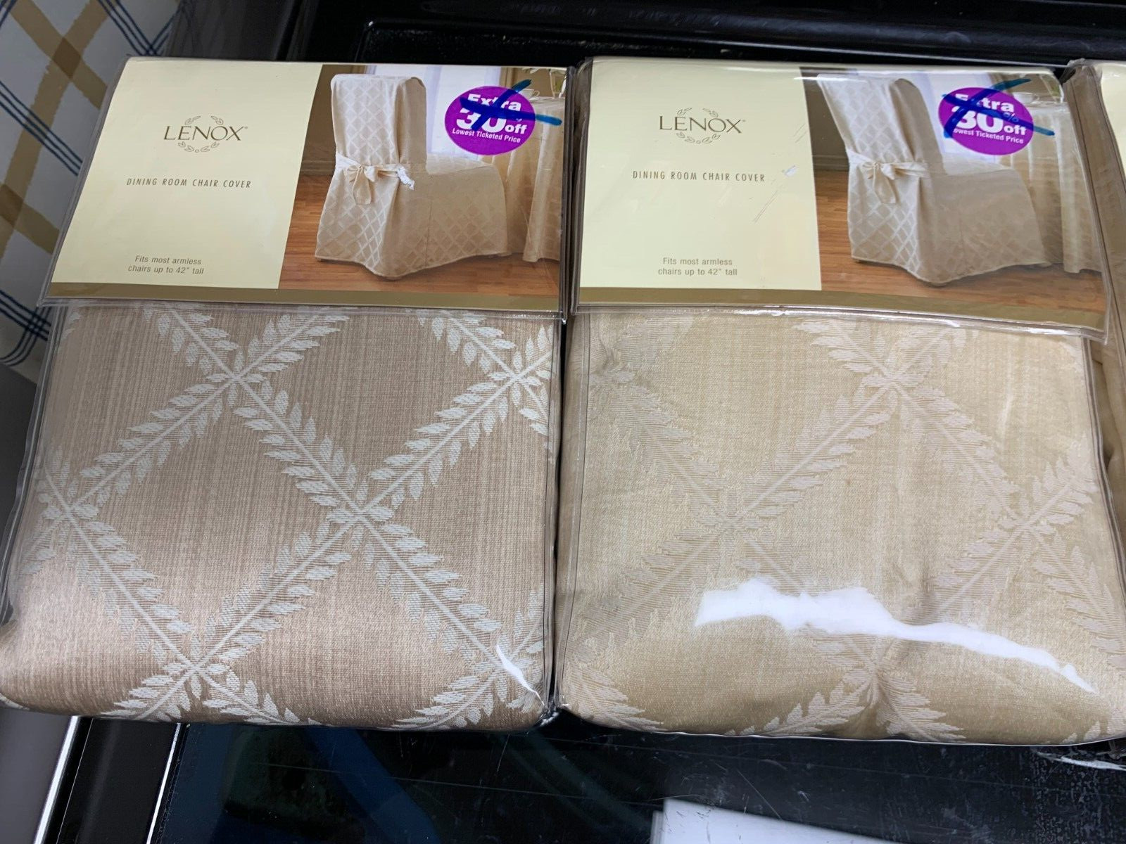 2 lot 40″ Lenox Dining Room Chair Cover Living Room Bedroom Universal Cover