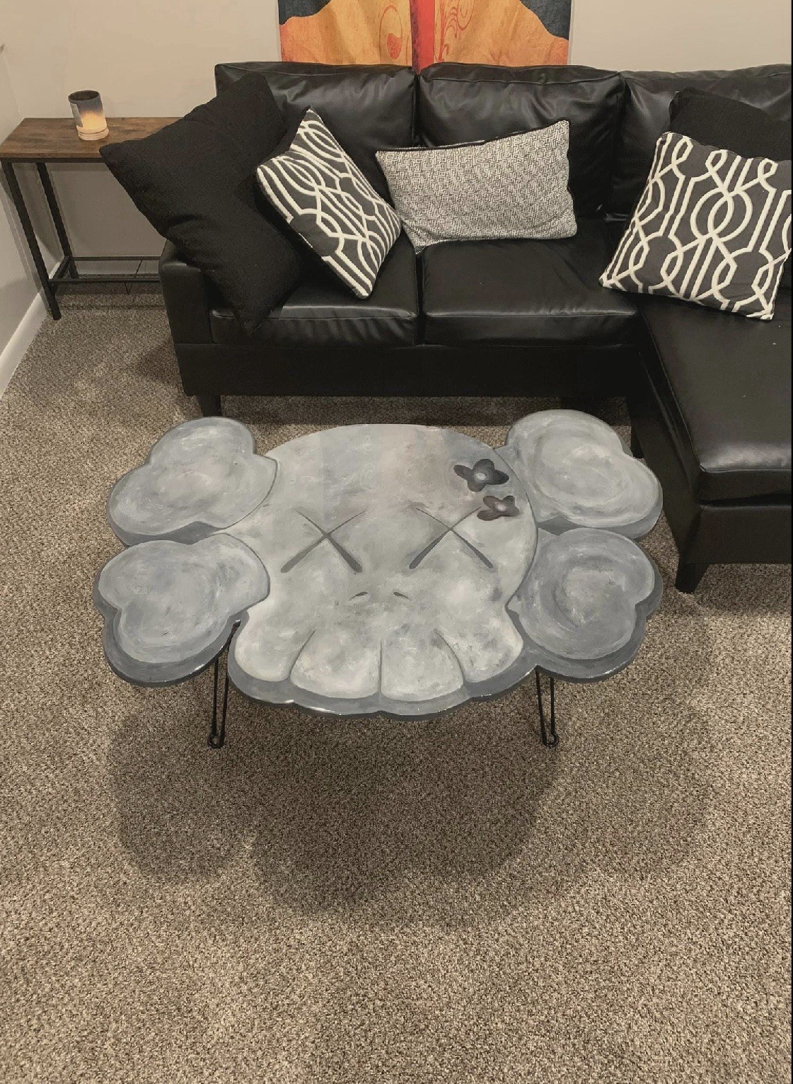 Kaws Coffee Table 33in.by 24in. Made by Hypnotic Art Designs.Free Shipping!!!!!
