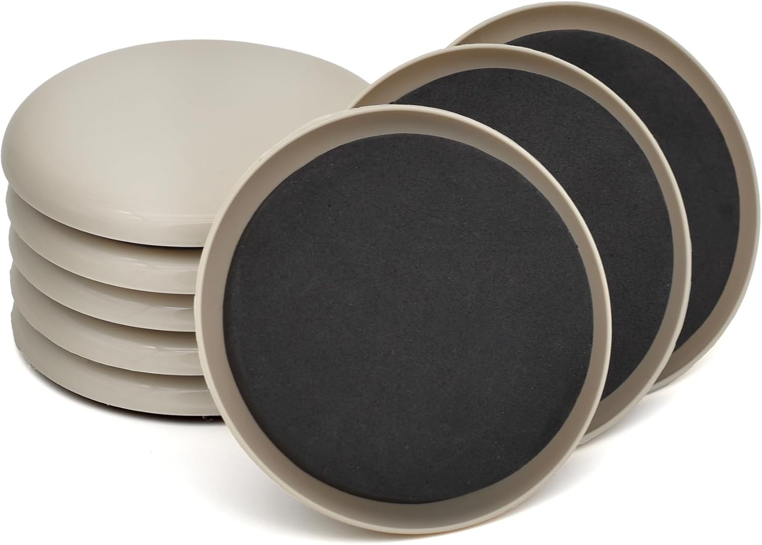 Furniture Sliders, 8 Pcs 3 3 1/2" Round-8 Pack, 3.5inch Round – 8pcs