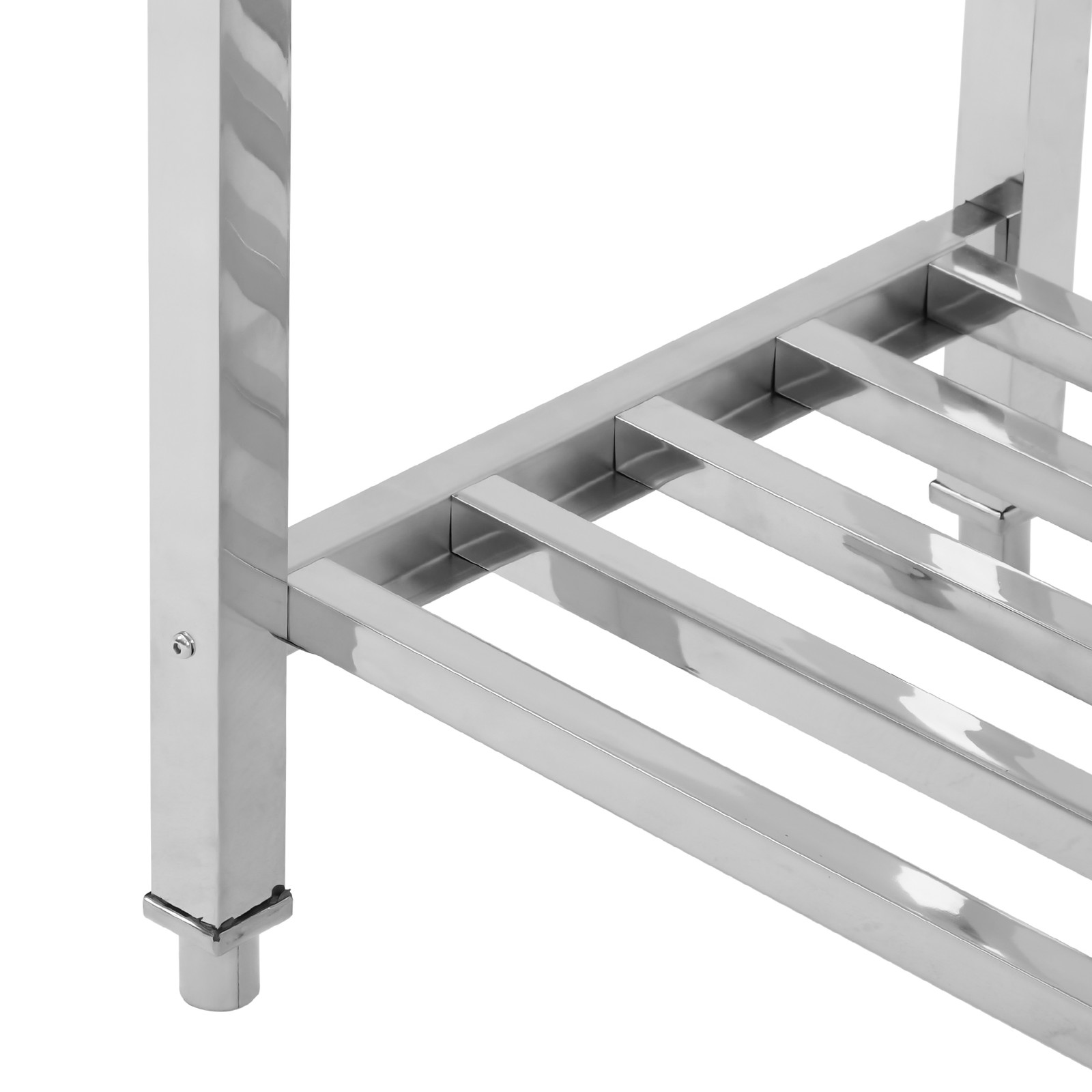 Stainless Steel Foldable Double Layer Workbench for Restaurant, Home 60x24x32”