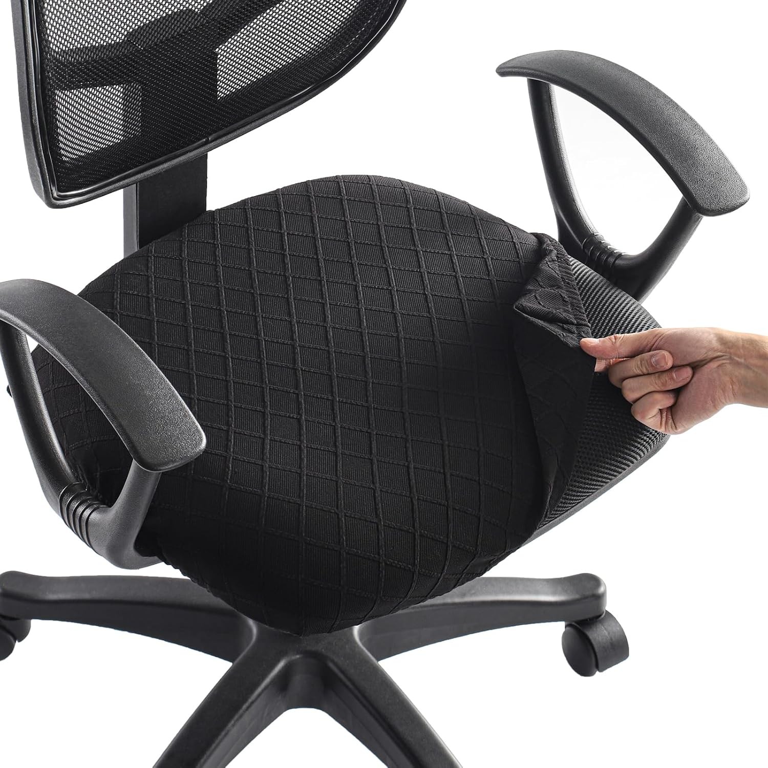 Stretch Jacquard Office Chair Cover, Removable Washable Desk Chair Cover,