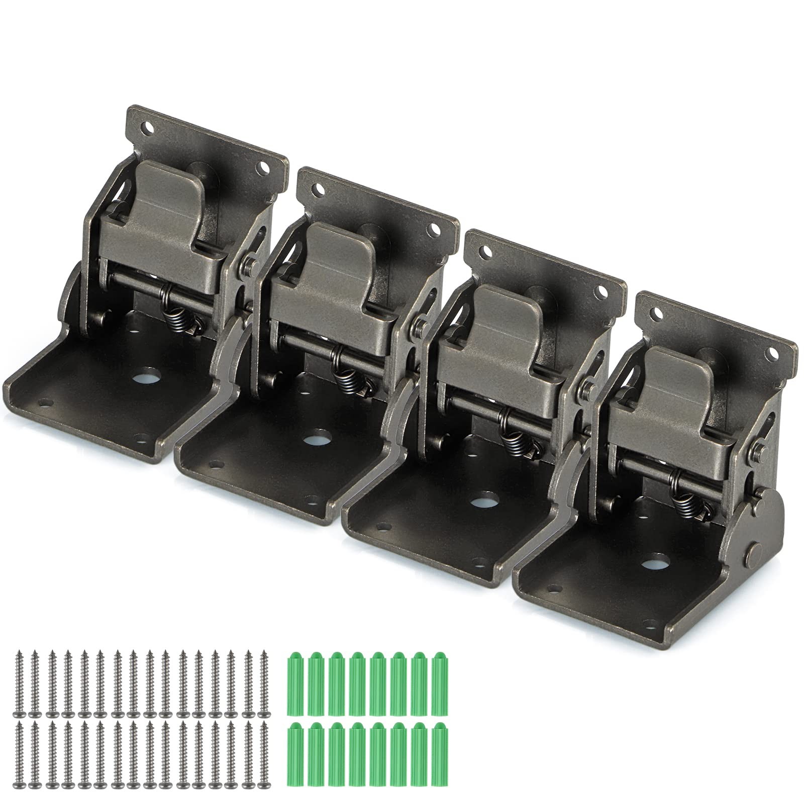 MDLUU Folding Brackets Heavy Duty, 90 Degree Self-Lock Hinges for Table Leg, …